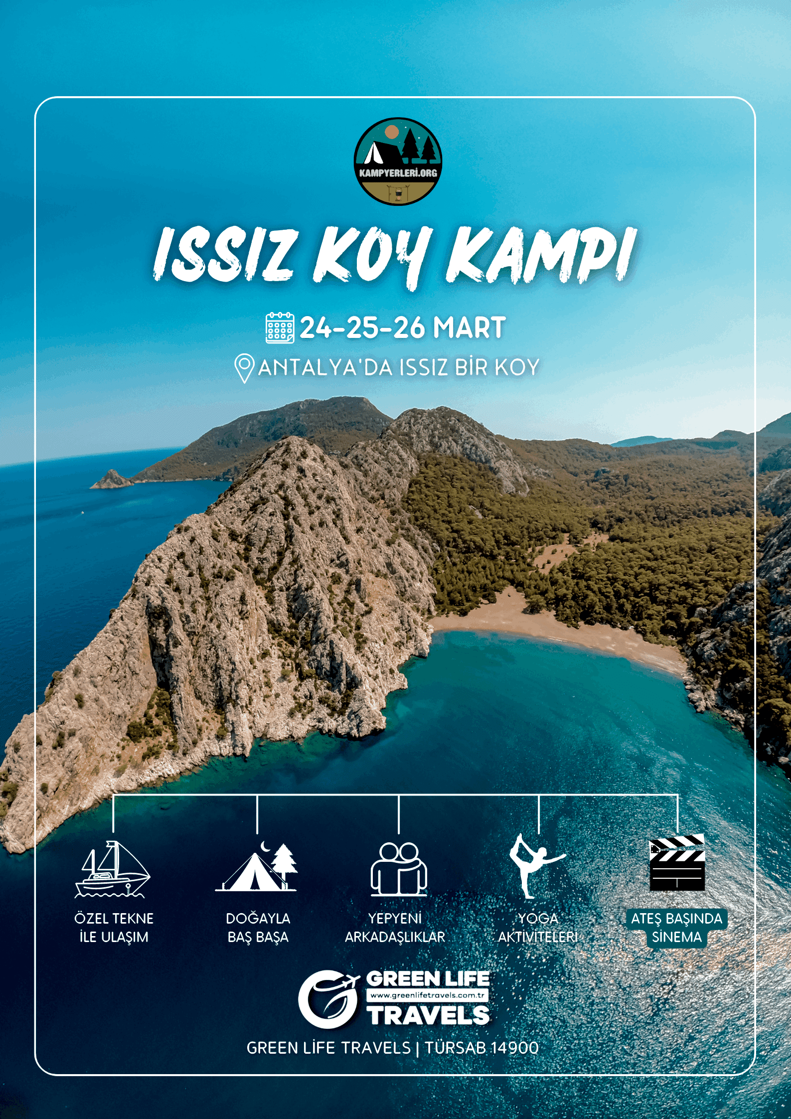 Antalya Issız Koy Kampı | 24-25-26 Mart 2023